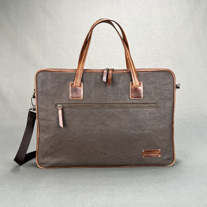 Pugmark Classic Water Repellant Waxed Canvas Messenger Bag - Timeless Design for Everyday Use
